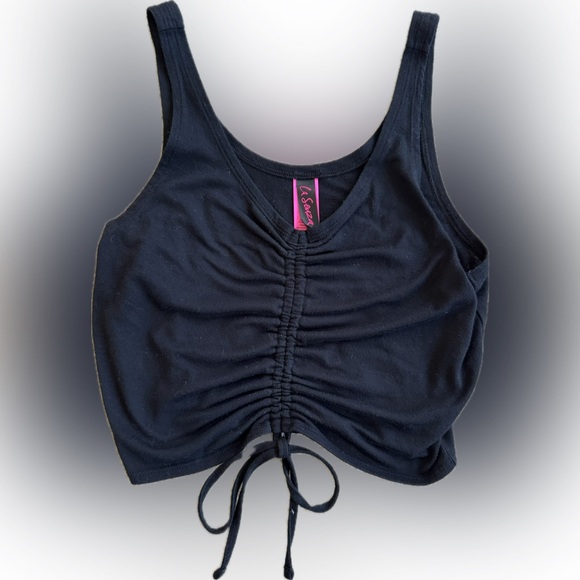 La SENZA Tops - La SENZA Black Ruched Crop Top